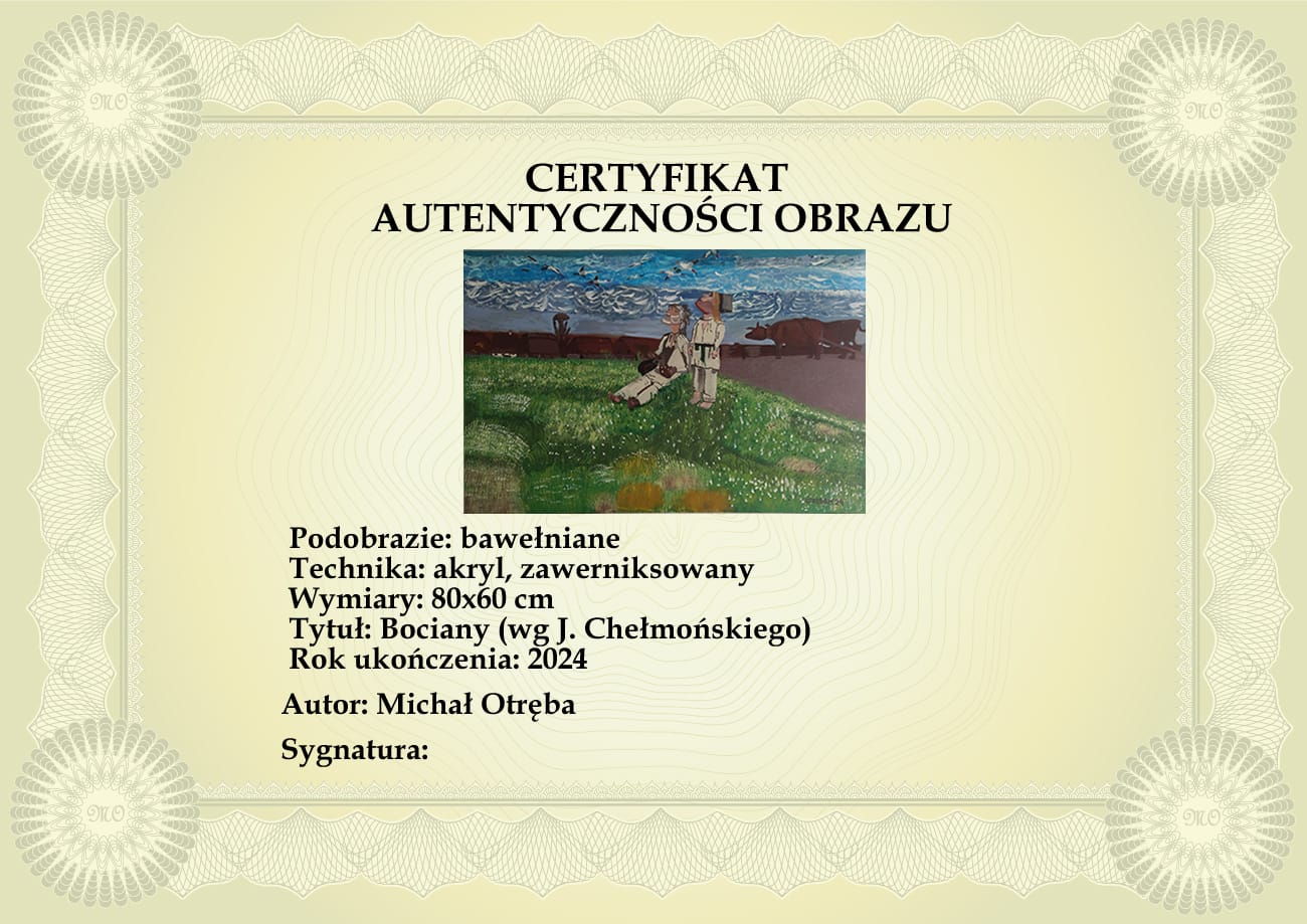 Certyfikat Autentyczności - Michał Otręba